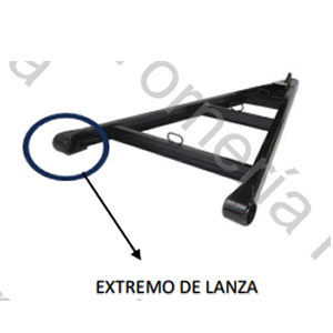 EXTREMO DE LANZA TIPO MONTENEGRO P/BUJE D/GOMA