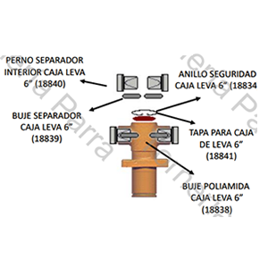 BUJE DE BRONCE PARA CAJA DE LEVA (LEVA M70 DE 6")