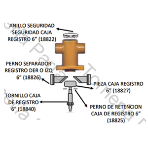 PERNO SEPARADOR INTERIOR PARA CAJA DE LEVA (LEVA M70 DE 6")