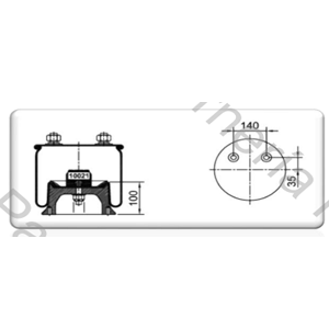 FUELLE DE SUSPENSION TC280-390 (TIPO 4) (REPUESTO) (2023-2) (UNIDAD SELLADA) (2 N DESPL A 35 MM (140 MM)) (C25873) (NEUMACARG)