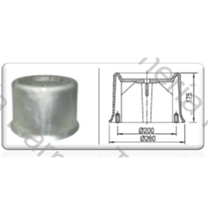 BASE PARA FUELLE T300 (BC230A-180) (9010) (ALTURA 175MM) (ALUMINIO)