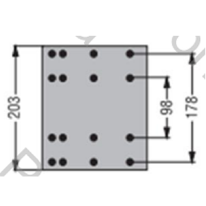 CINTA DE FRENO HELVETICA 8" (EJE PROPAR) DC 335 EN 19 MM (DUROLINE)