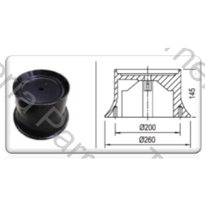 BASE PARA FUELLE TC260 (ALTURA 145 MM) (CHAPA)