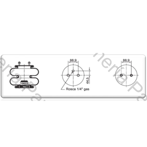 FUELLE DE SUSPENSION SELLADO BILOBULAR TIPO (2C20-230-2) ESPARRAGOS A 89 MM (SN2035) TIPO RANDON