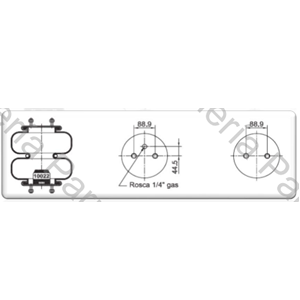 FUELLE DE SUSPENSION SELLADO BILOBULAR TIPO (2C20-230.2) ESPARRAGOS A 88.9 (SN2052)